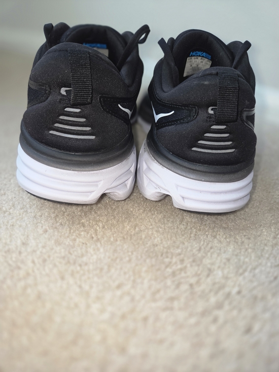 Hoka Men's Black and White Athletic Running Shoes - Picture 6 of 12